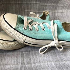women converse, teal, size 8